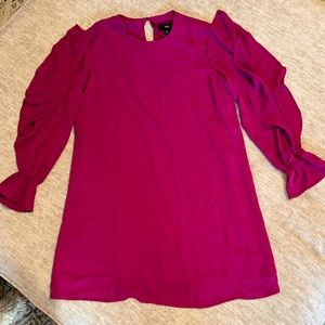 Magenta Ruffled Sleeve FALL Dress 🩷